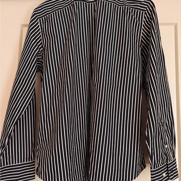 Ralph Lauren Navy and White Striped Button Shirt - Picture 5 of 5